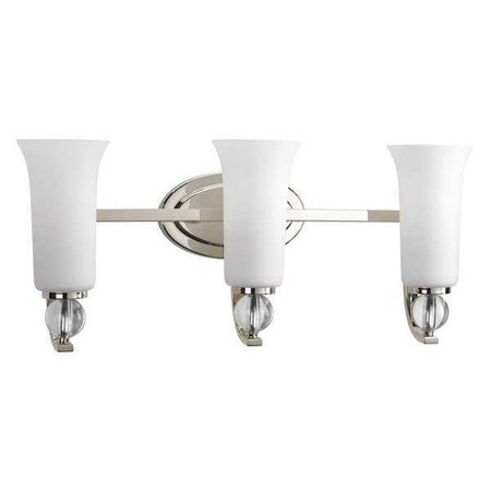 Progress Lighting Elina 3-Light Bath & Vanity, 100 W, Polished Nickel P2100-104