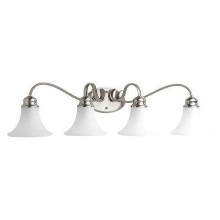 Progress Lighting Applause 4-Light Bath & Vanity, 100 W, Brushed Nickel P2105-09