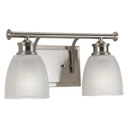Progress Lighting Lucky 2-Light Bath & Vanity, 100 W, Brushed Nickel P2116-09