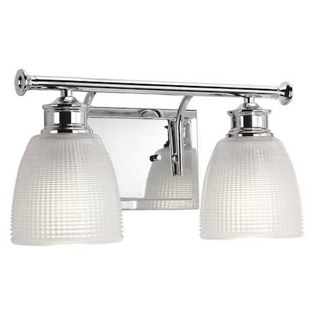 Progress Lighting Lucky 2-Light Bath & Vanity, 100 W, Polished Chrome P2116-15