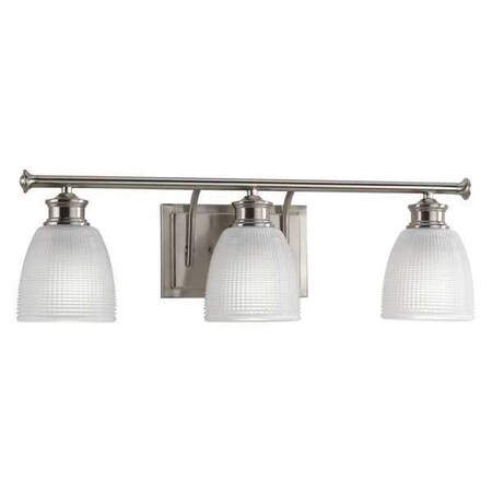Progress Lighting Lucky 3-Light Bath & Vanity, 100 W, Brushed Nickel P2117-09