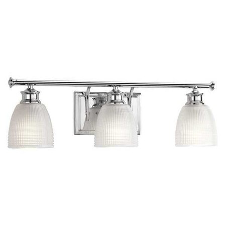 Progress Lighting Lucky 3-Light Bath & Vanity, 100 W, Polished Chrome P2117-15