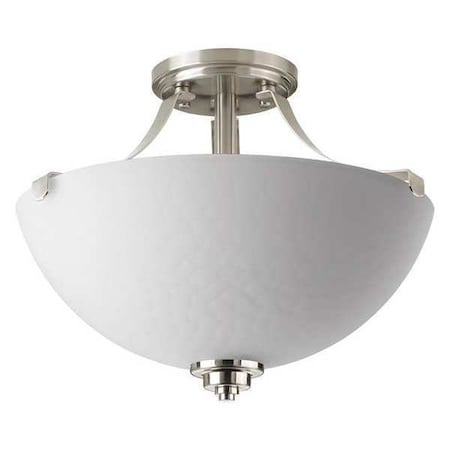 Progress Lighting Legend 2-Light Semi-Flush Convertible, 100 W, Brushed Nickel P2315-09