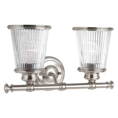 Progress Lighting Radiance 2-Light Bath & Vanity, 100 W, Brushed Nickel P2170-09