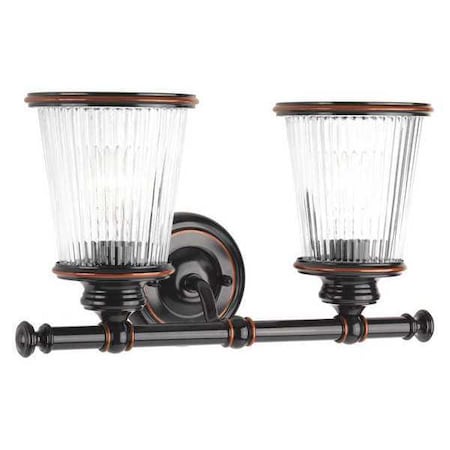 Progress Lighting Radiance 2-Light Bath & Vanity, 100 W, Rubbed Bronze P2170-139