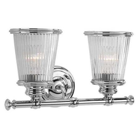 Progress Lighting Radiance 2-Light Bath & Vanity, 100 W, Polished Chrome P2170-15