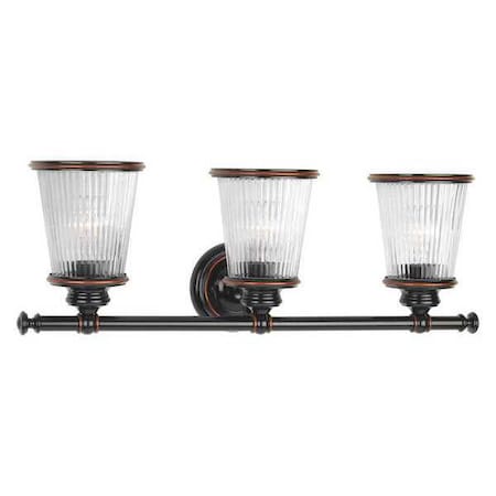 Progress Lighting Radiance 3-Light Bath & Vanity, 100 W, Rubbed Bronze P2171-139