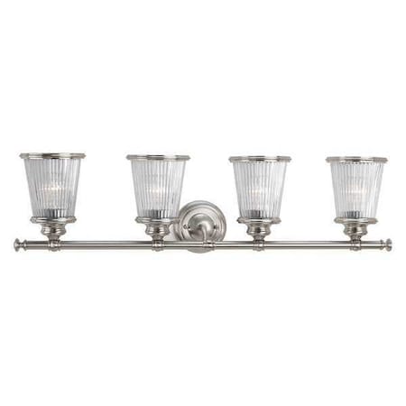 Progress Lighting Radiance 4-Light Bath & Vanity, 100 W, Brushed Nickel P2172-09