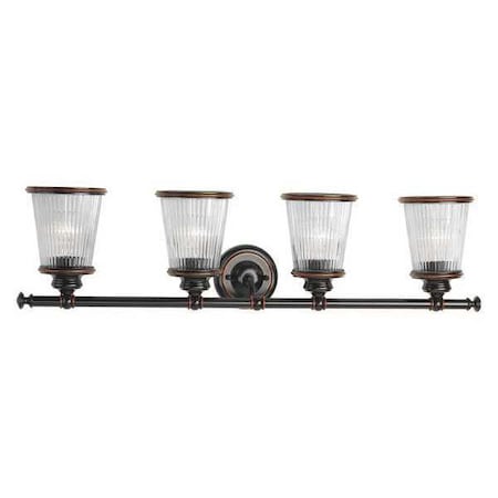 Progress Lighting Radiance 4-Light Bath & Vanity, 100 W, Rubbed Bronze P2172-139