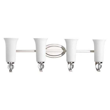 Progress Lighting Elina 4-Light Bath & Vanity, 100 W, Polished Nickel P2174-104