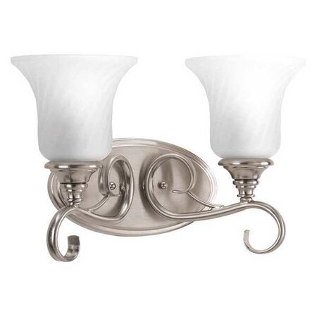 Progress Lighting Kensington 2-Light Bath & Vanity, 100 W, Brushed Nickel P2784-09