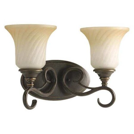 Progress Lighting Kensington 2-Light Bath & Vanity, 100 W, Forged Bronze P2784-77