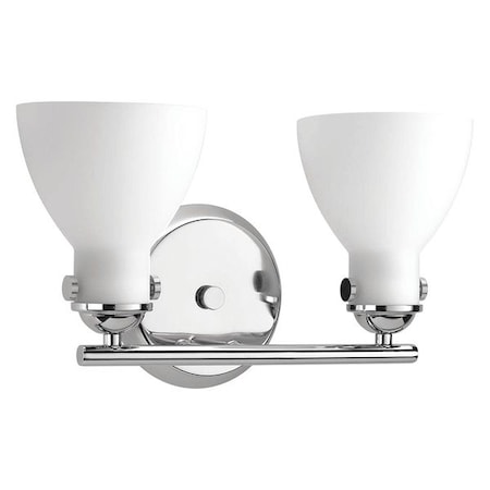 Progress Lighting Fuller 2-Light Bath & Vanity, 100 W, Polished Chrome P2771-15