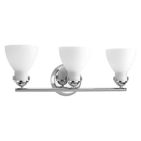 Progress Lighting Fuller 3-Light Bath & Vanity, 100 W, Polished Chrome P2773-15