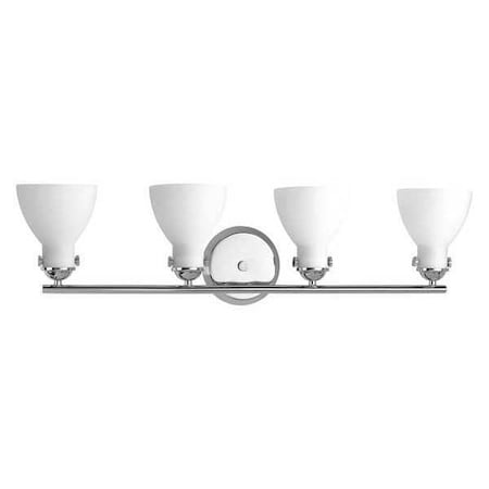 Progress Lighting Fuller 4-Light Bath & Vanity, 100 W, Polished Chrome P2774-15