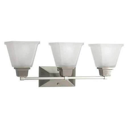 Progress Lighting North Park 3-Light Bath & Vanity, 100 W, Brushed Nickel P2743-09