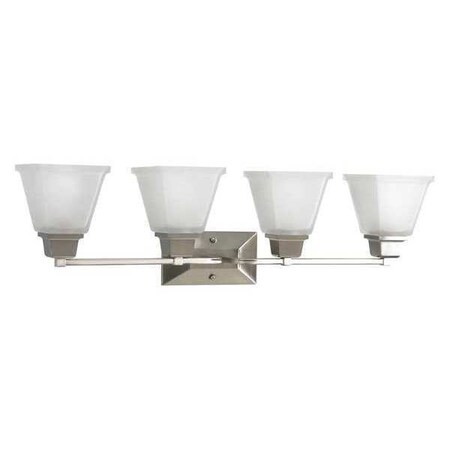 Progress Lighting North Park 4-Light Bath & Vanity, 100 W, Brushed Nickel P2745-09