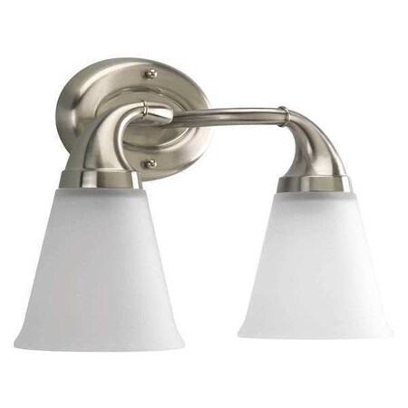 Progress Lighting Lahara 2-Light Bath & Vanity, 100 W, Brushed Nickel P2759-09