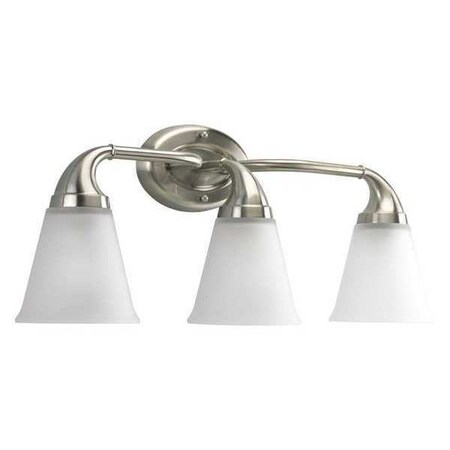 Progress Lighting Lahara 3-Light Bath & Vanity, 100 W, Brushed Nickel P2760-09