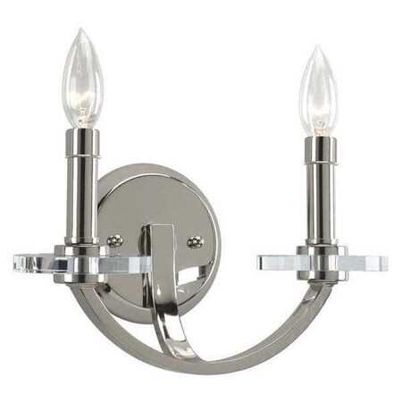 Progress Lighting Nissé 2-Light Wall Bracket, 60 W, Polished Nickel P2933-104