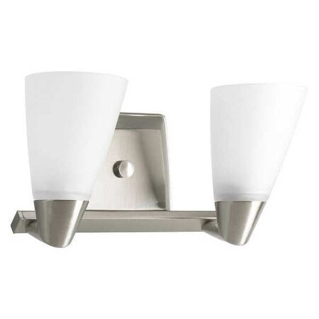 Progress Lighting Rizu 2-Light Bath & Vanity, 100 W, Brushed Nickel P2806-09