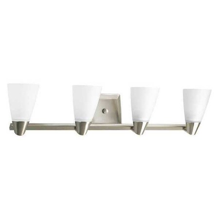 Progress Lighting Rizu 4-Light Bath & Vanity, 100 W, Brushed Nickel P2808-09