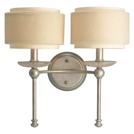 Progress Lighting Ashbury 2-Light Wall Bracket, 60 W, Silver Ridge P2843-134