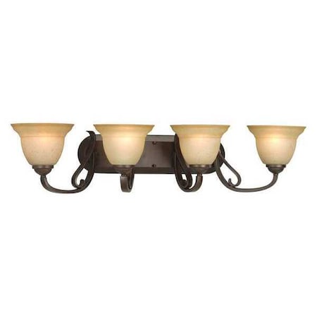 Progress Lighting Torino 4-Light Bath & Vanity, 100 W, Forged Bronze P2884-77