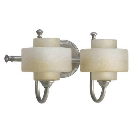Progress Lighting Ashbury 2-Light Bath & Vanity, 60 W, Silver Ridge P2886-134WB