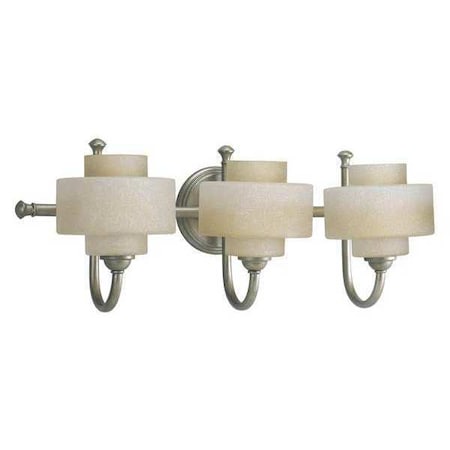 Progress Lighting Ashbury 3-Light Bath & Vanity, 60 W, Silver Ridge P2887-134WB