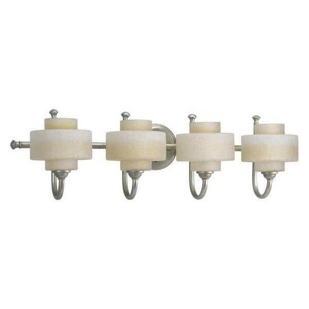 Progress Lighting Ashbury 4-Light Bath & Vanity, 60 W, Silver Ridge P2888-134WB