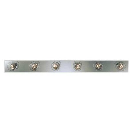 Progress Lighting Broadway 6-Light Bath Strip, 60 W, Polished Chrome P3117-15
