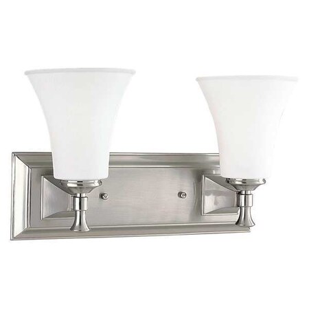 Progress Lighting Fairfield 2-Light Bath & Vanity, 100 W, Brushed Nickel P3132-09