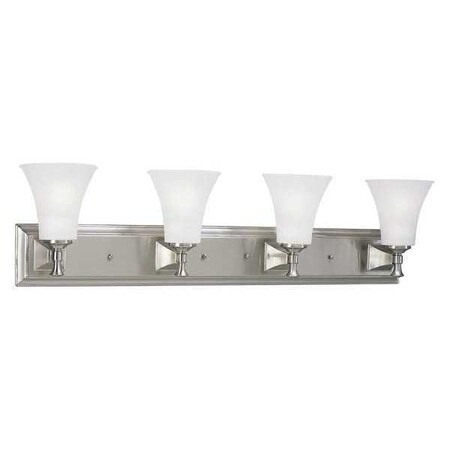 Progress Lighting Fairfield 4-Light Bath & Vanity, 100 W, Brushed Nickel P3134-09