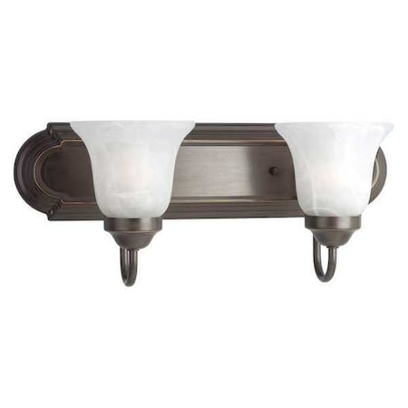 Progress Lighting Alabaster Glass 2-Light Bath & Vanity, 100 W, Antique Bronze P3052-20