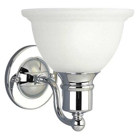 Progress Lighting Madison 1-Light Bath & Vanity, 100 W, Polished Chrome P3161-15