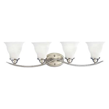 Progress Lighting Trinity 4-Light Fluor. Bath & Vanity, 13 W, Brushed Nickel P3193-09EBWB
