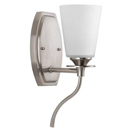 Progress Lighting Cantata 1-Light Bath Bracket, 100 W, Brushed Nickel P3216-09