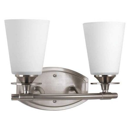 Progress Lighting Cantata 2-Light Bath Bracket, 100 W, Brushed Nickel P3222-09