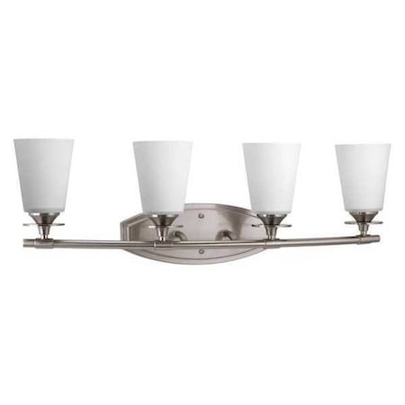Progress Lighting Cantata 4-Light Bath Bracket, 100 W, Brushed Nickel P3249-09