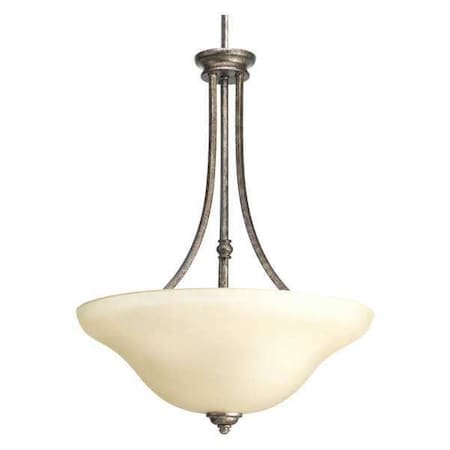 Progress Lighting Spirit 3-Light Inverted Pendant, 100 W, Pebbles P3455-144