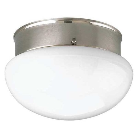 Progress Lighting Fitter 1-Light CFL Flush Mount w/Bulb, 13 W, Brushed Nickel P3408-09WB