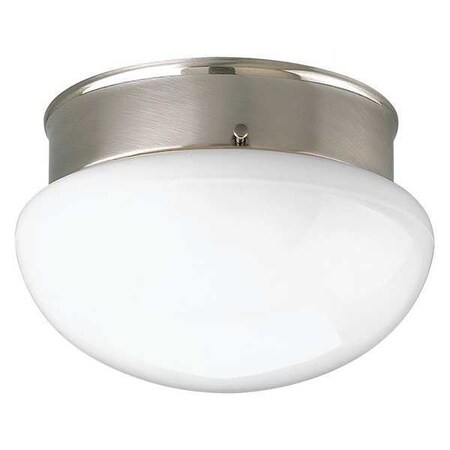Progress Lighting Fitter 2-Light CFL Flush Mount w/Bulb, 13 W, Brushed Nickel P3410-09WB