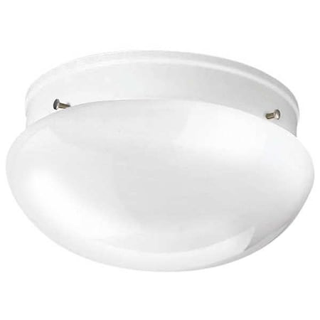 Progress Lighting Fitter 2-Light CFL Flush Mount, 13 W, White P3410-30WB