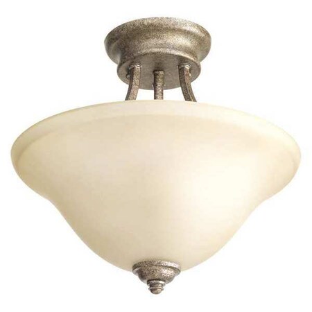Progress Lighting Spirit 2-Light Semi Flush Mount, 100 W, Pebbles P3414-144