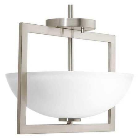 Progress Lighting Harmony 2-Light Sm Semi-Flush Convert, 100 W, Brushed Nickel P3557-09