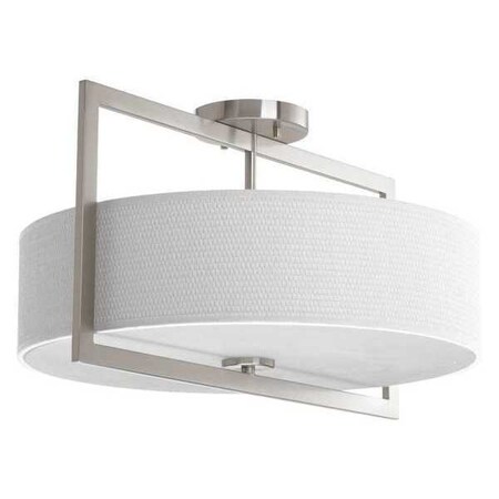 Progress Lighting Harmony 3-Light Large Semi-Flush, 100 W, Brushed Nickel P3531-09