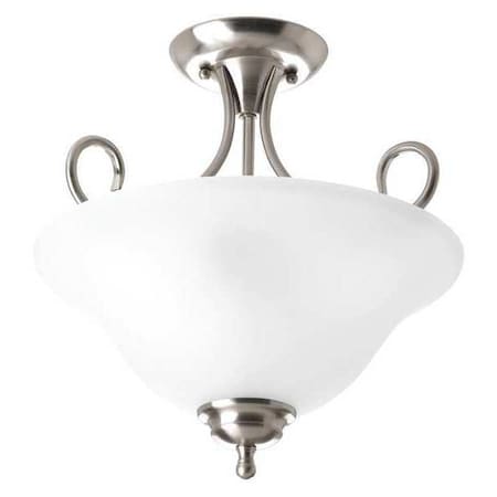 Progress Lighting Melon 2-Light Semi-Flush Mount, 60 W, Brushed Nickel P3460-09ET