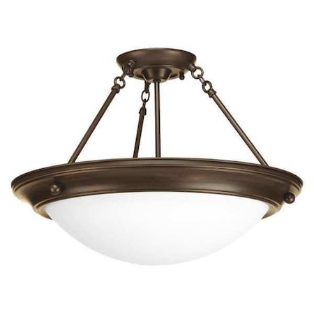 Progress Lighting Eclipse 3-Light Close-to-Ceiling, 100 W, Antique Bronze P3484-20