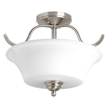 Progress Lighting Applause 2-Light Semi-Flush Convert, 100 W, Brushed Nickel P3507-09